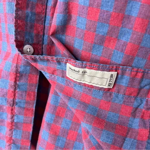 J. Crew Red & Blue Buffalo Check Plaid Slim Fit Long Sleeve Button Down Shirt XL - Picture 3 of 12